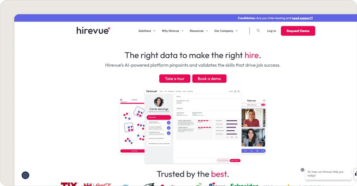 hirevue-homepage
